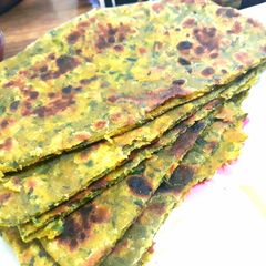 A picture of Palak paratha.