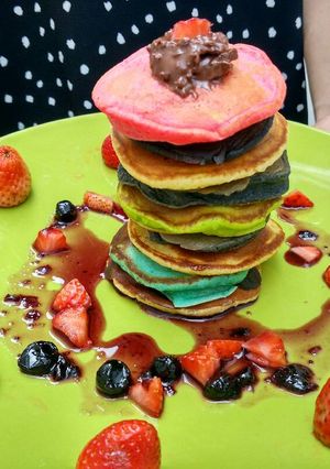 รูปของ Rainbow pancake🌈