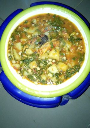 A picture of Yam and bean porridge.
