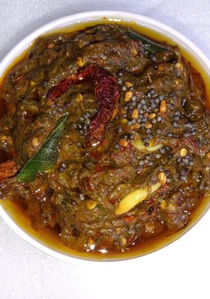 A picture of Gongura Red Chili Chutney.