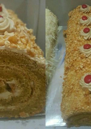 Foto resep Roll cake mokka nought