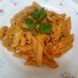 Macarrones con setas y atún