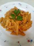 Macarrones con setas y atún