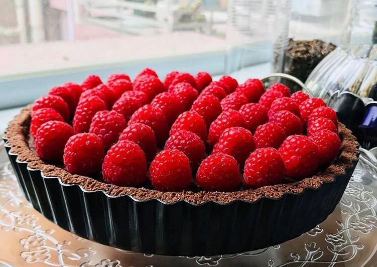 Raspberry Chocolate Tart ❤️ (Tart Coklat Raspberry)