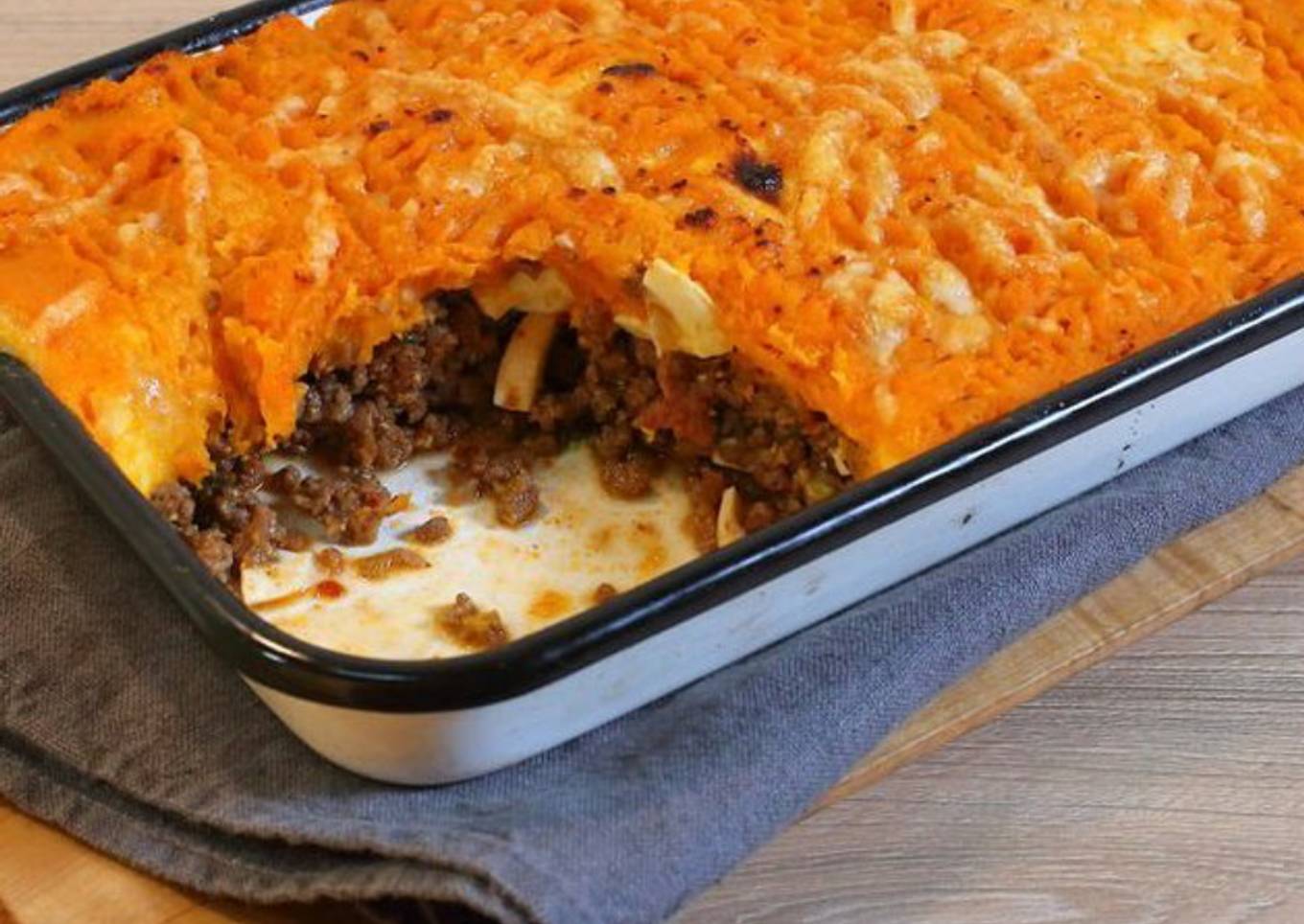 Pastel de carne y calabaza