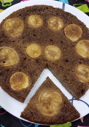 A picture of Upsidedown Lemon Almond Cake.