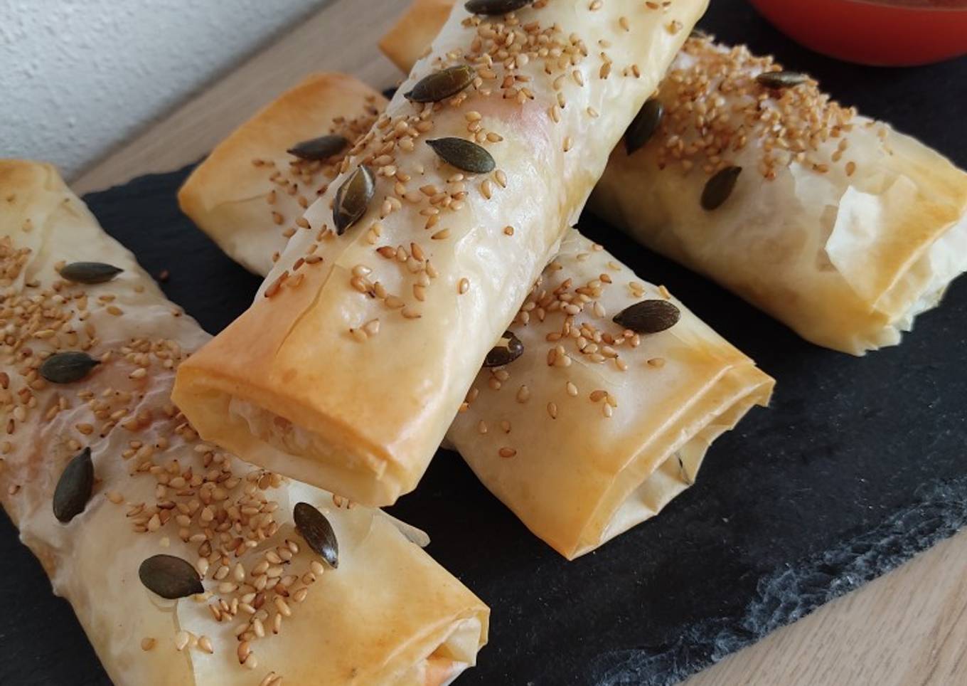 Rollitos de pollo con verduras