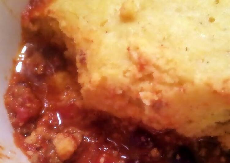 You Do Not Have To Be A Pro Chef To Start Curvy&#39;s Turkey Chili Cheese Pie with Cornmeal Crust