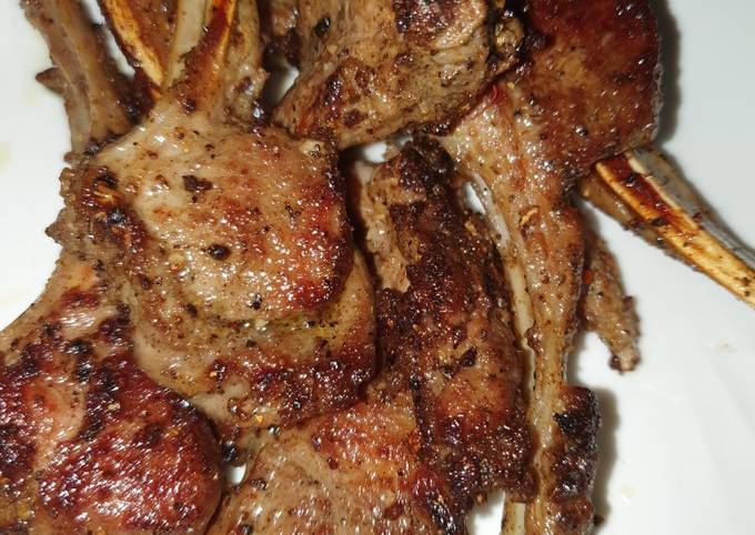 Steps to Prepare Ultimate Pan seared lamb chops