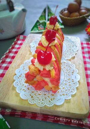 Foto resep Soes Gulung 2 Warna