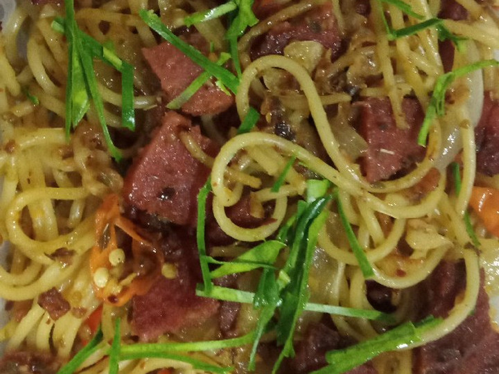 Resep Spaghetti aglio olio instan yang Lezat