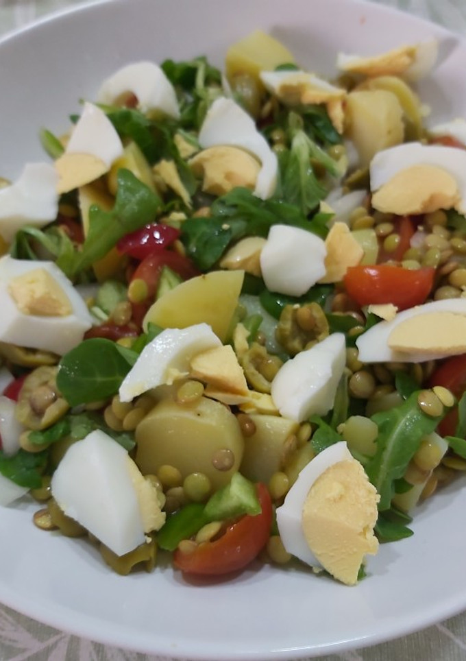 Una foto de Ensalada de lentejas