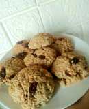 Galletitas de avena con pasas de uva y coco