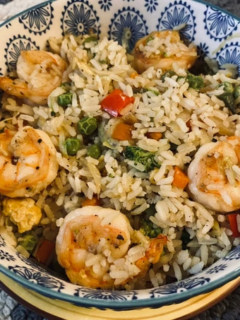Easy Way Prepare Shrimp fried-rice the Delicious Can spoil the tongue