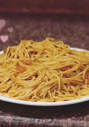 صورة لوصفة سباغيتي بالخضار 🍝