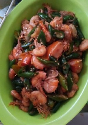 Foto resep Udang sambal ijo saus tiram