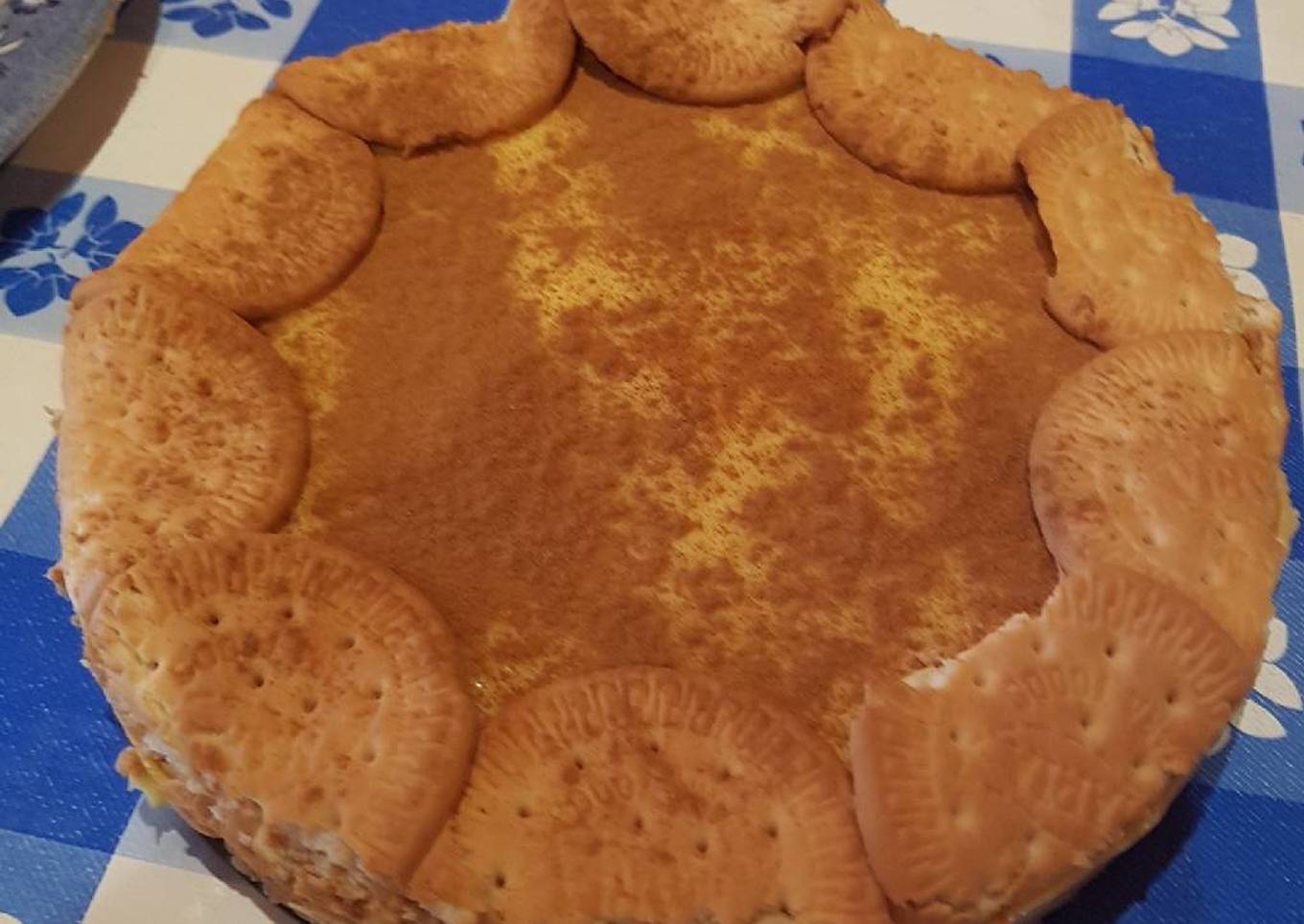 Tarta fría de natillas