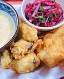 Peru Jalea 🍤ซีฟู้ดทอดกรอบแกล้มสลัดหอมแดงมะเขือเทศแบบเปรู 🍋🍎🍤🌶️