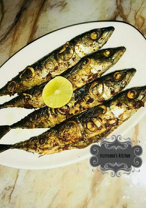 A picture of Grilled mackerel fish.