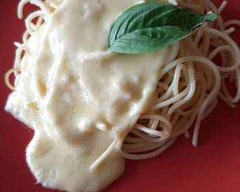 Easy Making Recipe White Cream Pasta Savory Delicious