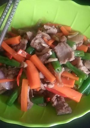 Foto resep Daging teriyaki mix sayuran
