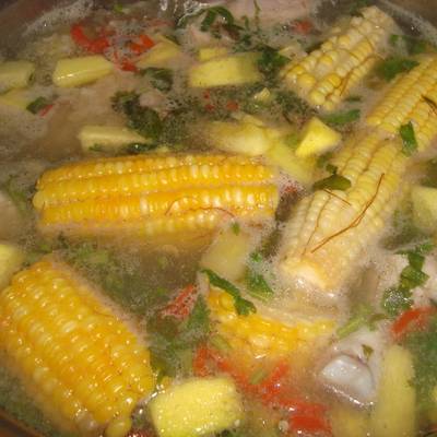 Sopa de Maíz y verduras Receta de Adriana Matamoros- Cookpad