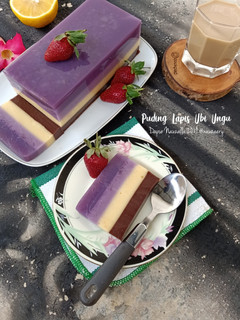 Foto resep Puding Lapis Ubi Ungu