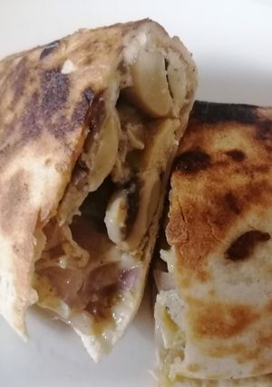 Φωτογραφία της συνταγής Wrap με ομελέτα και μανιτάρια