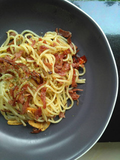 Foto resep Simple Spicy Aglio e Olio Pasta