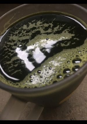A picture of Bitterleaf and scent leaf extract.