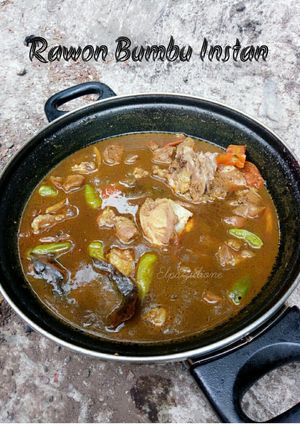 Foto resep Rawon kambing bumbu instan