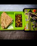 Roti with brinjal aloo fry