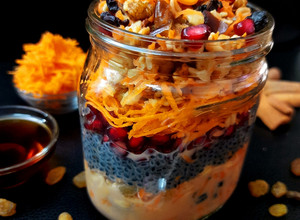 A picture of Carrot Cake Overnight Oats Vegan.