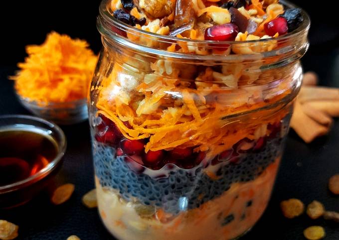 Steps to Prepare Any-night-of-the-week Carrot Cake Overnight Oats Vegan - Quick and Easy Meals