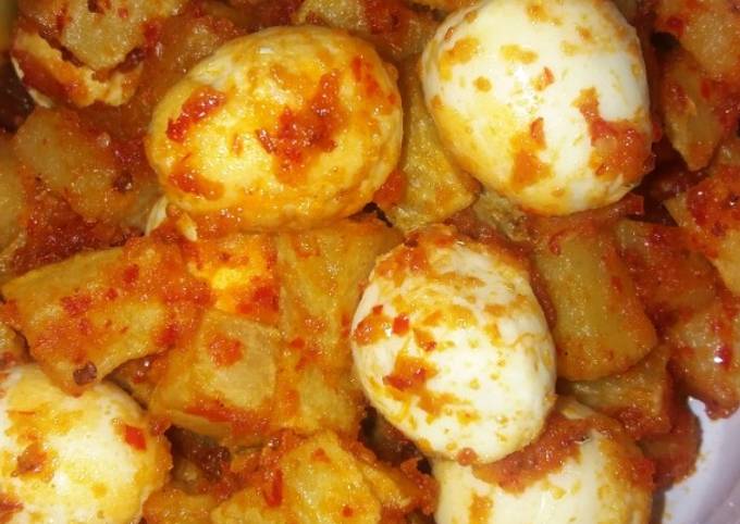 Balado Kentang Telur Puyuh ala Anak Kost