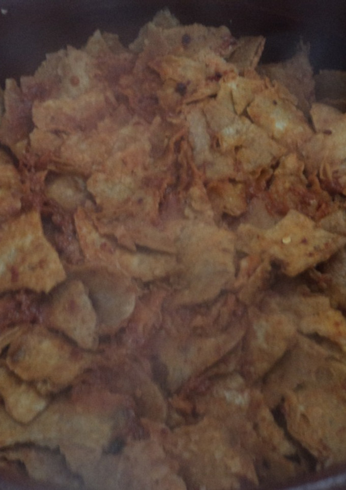 Una foto de Chilaquiles picantes de chipotle rápidos. México