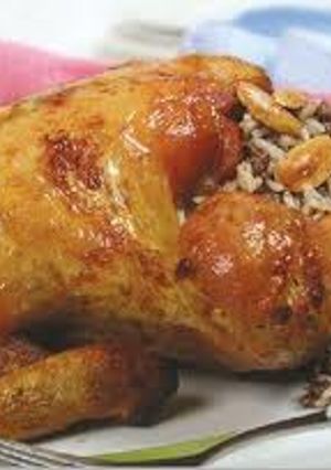 صورة لوصفة طريقة عمل دجاج محشو بالأرز