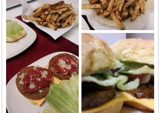 How to Make Speedy Veggie Burger &amp; Homemade Fries
