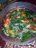 Tumis kuah hijau daun