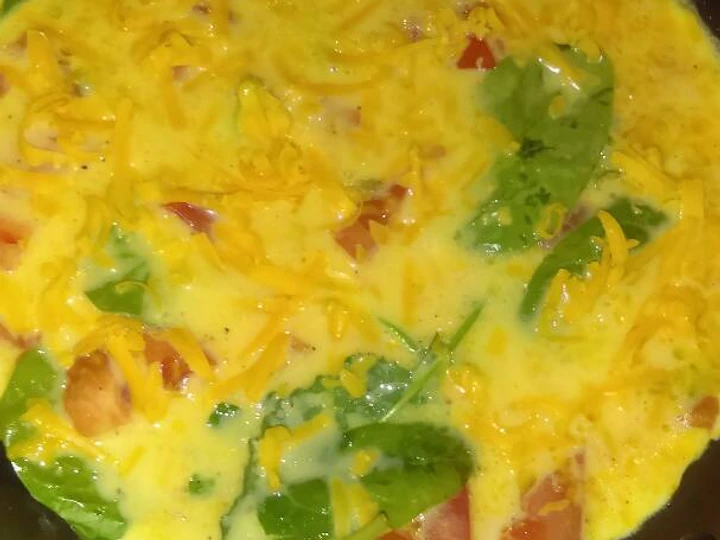 Recipe Spinach, tomato & cheese omelette! the Perfect Perfect