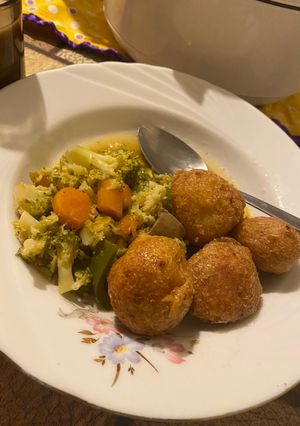 A picture of Yam balls 😋😋.