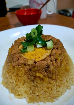 Foto resep Nasi Tim Ayam Telur Jamur