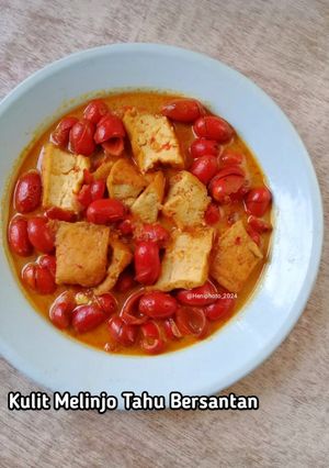 Foto resep Kulit Melinjo Tahu Bersantan