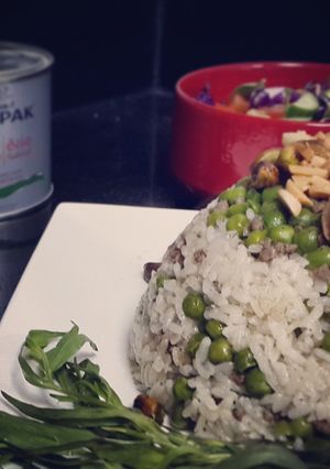 صورة لوصفة طريقة عمل أرز بالبازلاء