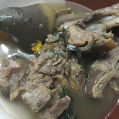 A picture of Goat meat peppersoup.