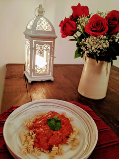 A picture of Eggplant pasta.