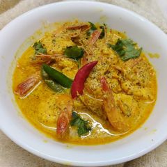 A picture of Mustard Coconut Prawns.
