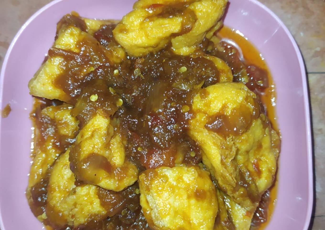 Tahu Saus Pedas