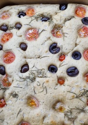 Una foto de Focaccia sencilla