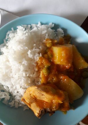 Una foto de Locro de zapallo con pollo